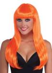 Sassy Long Wig - Neon Orange